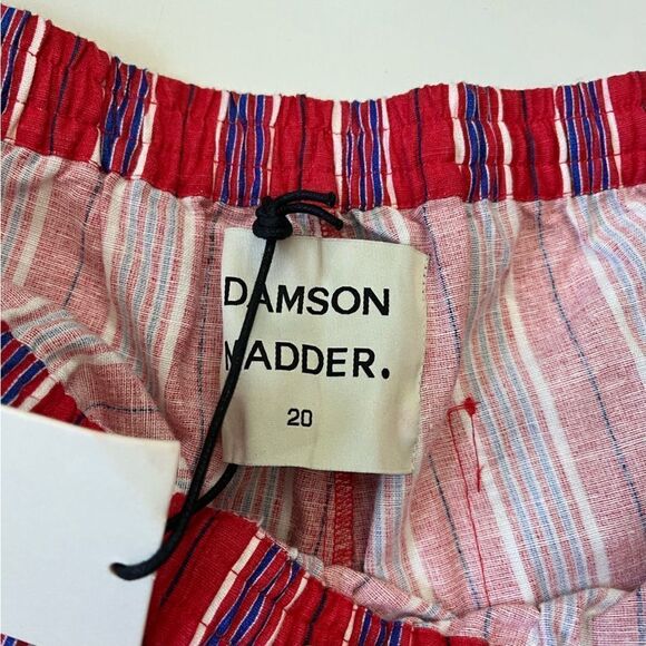 Damson Madder NWT Striped Linen Cotton Set 16 - Picture 4 of 15